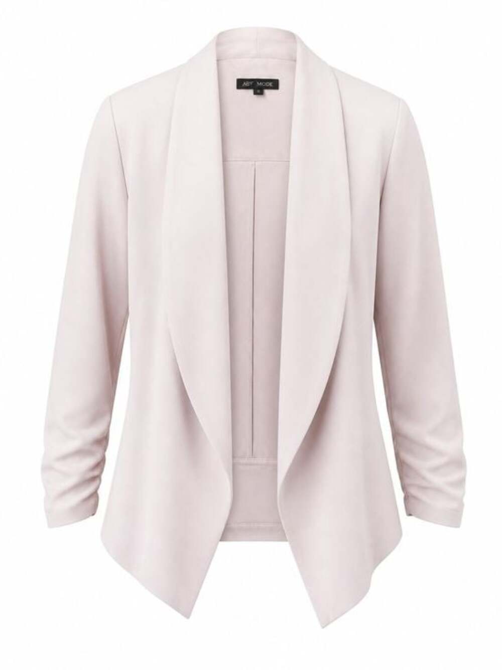 ABY Mode Open-Front Blazer Jacket in Pale Pink